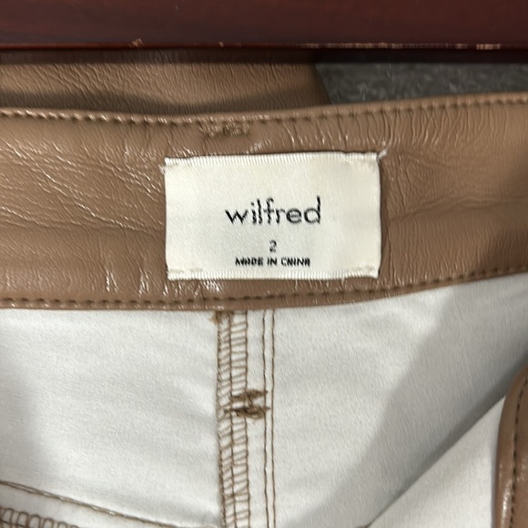 Wilfred Faux Leather Vegan Tan Melina Pants size 2 - Picture 10 of 15